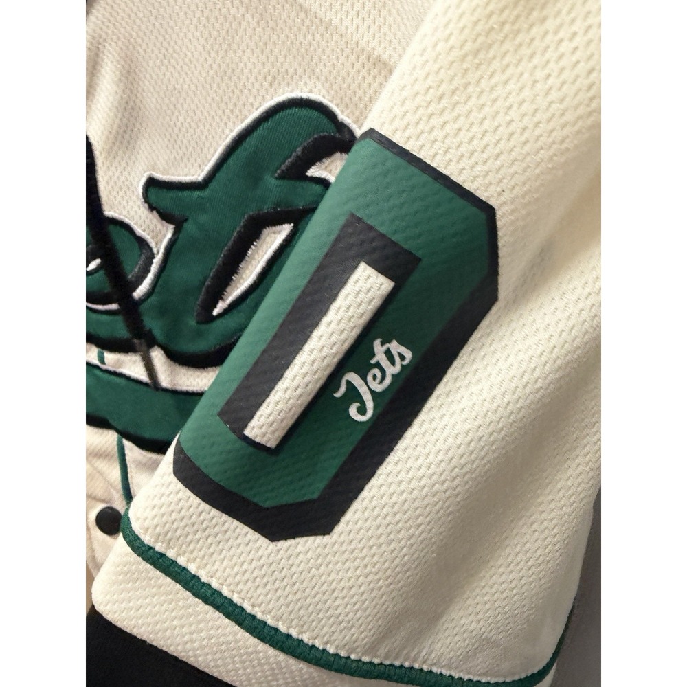 NWT NY Jets NFL Ultra Game Cream Green Black Hoodie Jersey Snaps Size Medium New - Picture 8 of 13